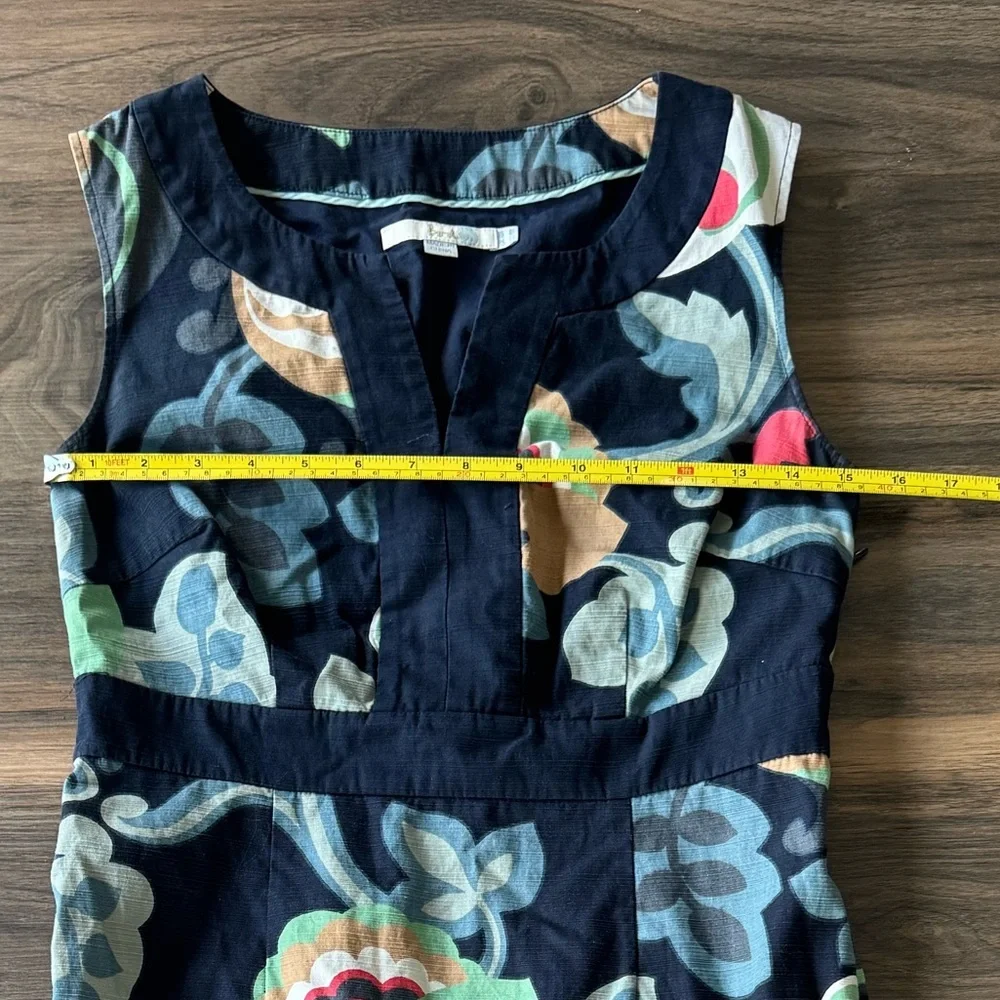 Boden Floral Print Sleeveless Dress size 4 R - Picture 6 of 8